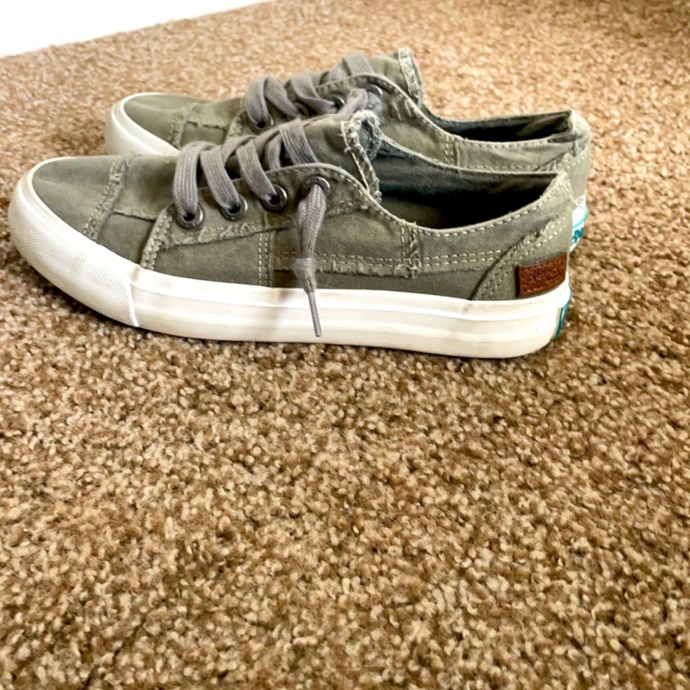 Blowfish green slip on shoes